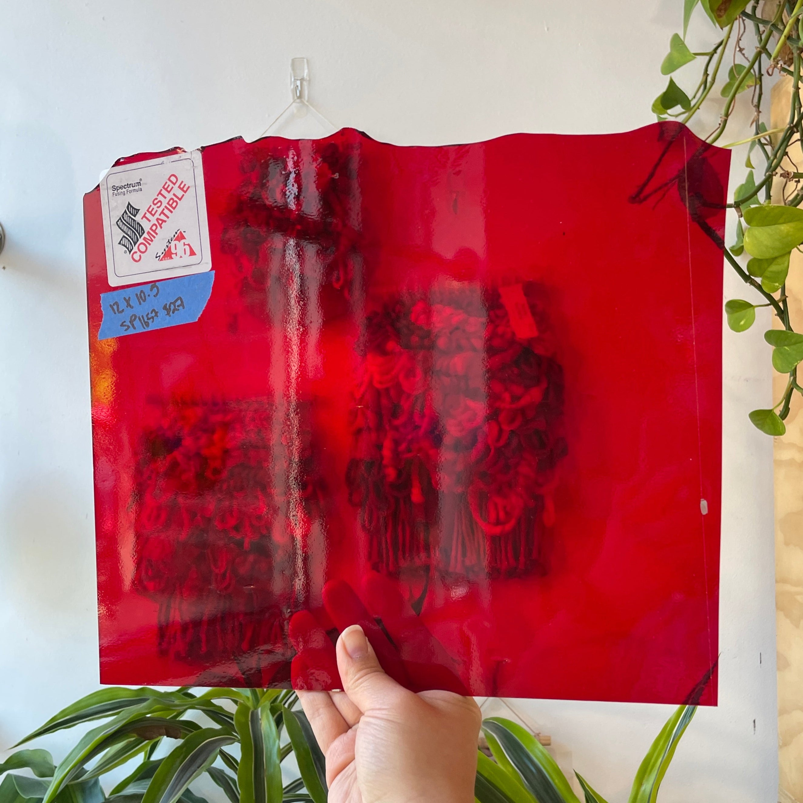 Scarlet Red Transparent Spectrum Sheet Glass Colorado Glassworks