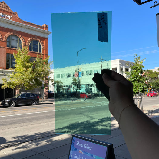 Seafoam Green Artique Spectrum Sheet Glass Colorado Glassworks