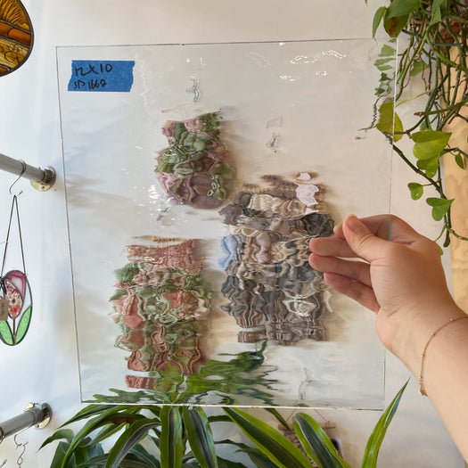 Clear Waterglass Transparent Spectrum Sheet Glass Colorado Glass Works SP1662 (12x10in)