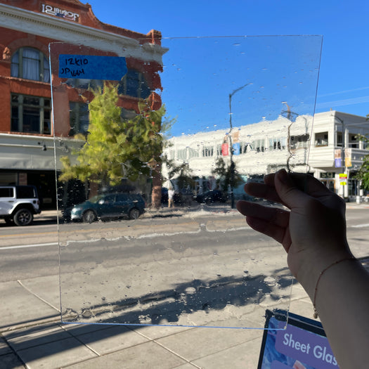 Clear Seedy Transparent Spectrum Sheet Glass Colorado Glass Works