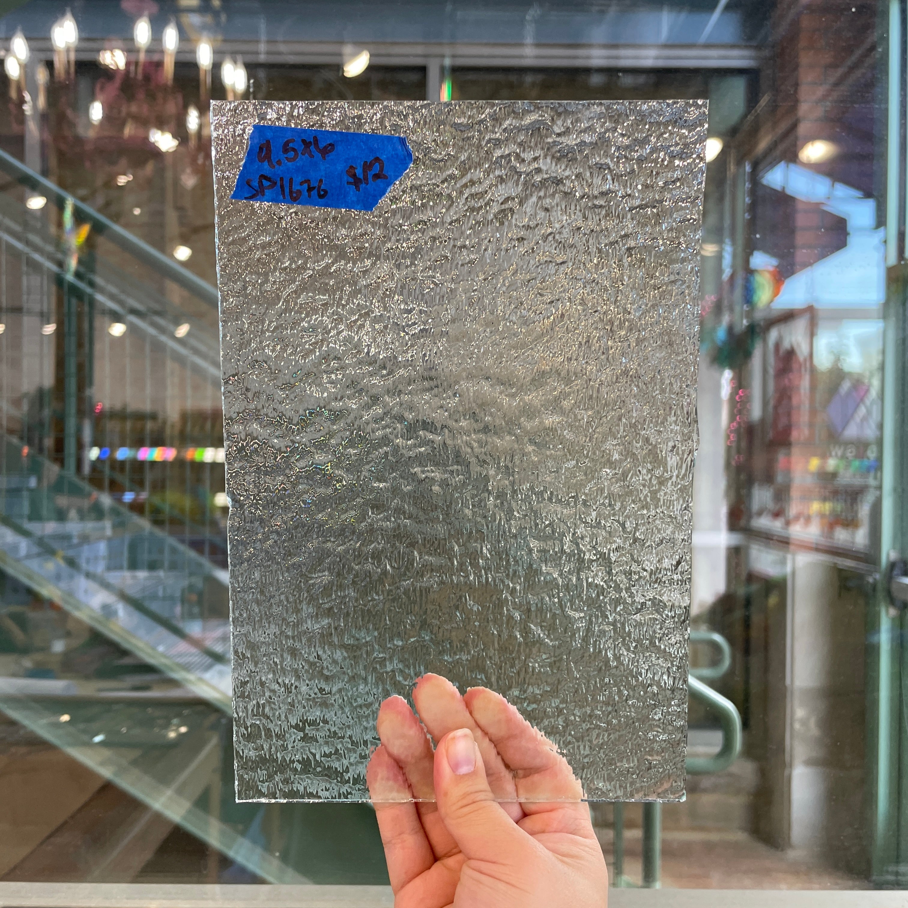 Clear Granite Spectrum Sheet Glass Colorado Glassworks SP1676 (9.5x6in)