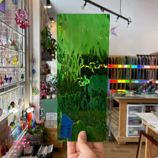 Electric Green Waterglass Spectrum Sheet Glass Colorado Glassworks SP1683 (10x4in)