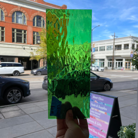 Electric Green Waterglass Spectrum Sheet Glass Colorado Glassworks