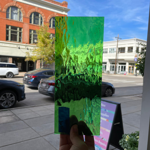 Electric Green Waterglass Spectrum Sheet Glass Colorado Glassworks