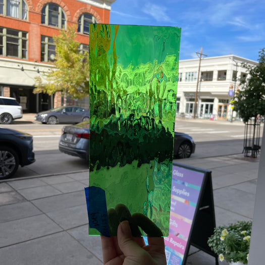Electric Green Waterglass Spectrum Sheet Glass Colorado Glassworks