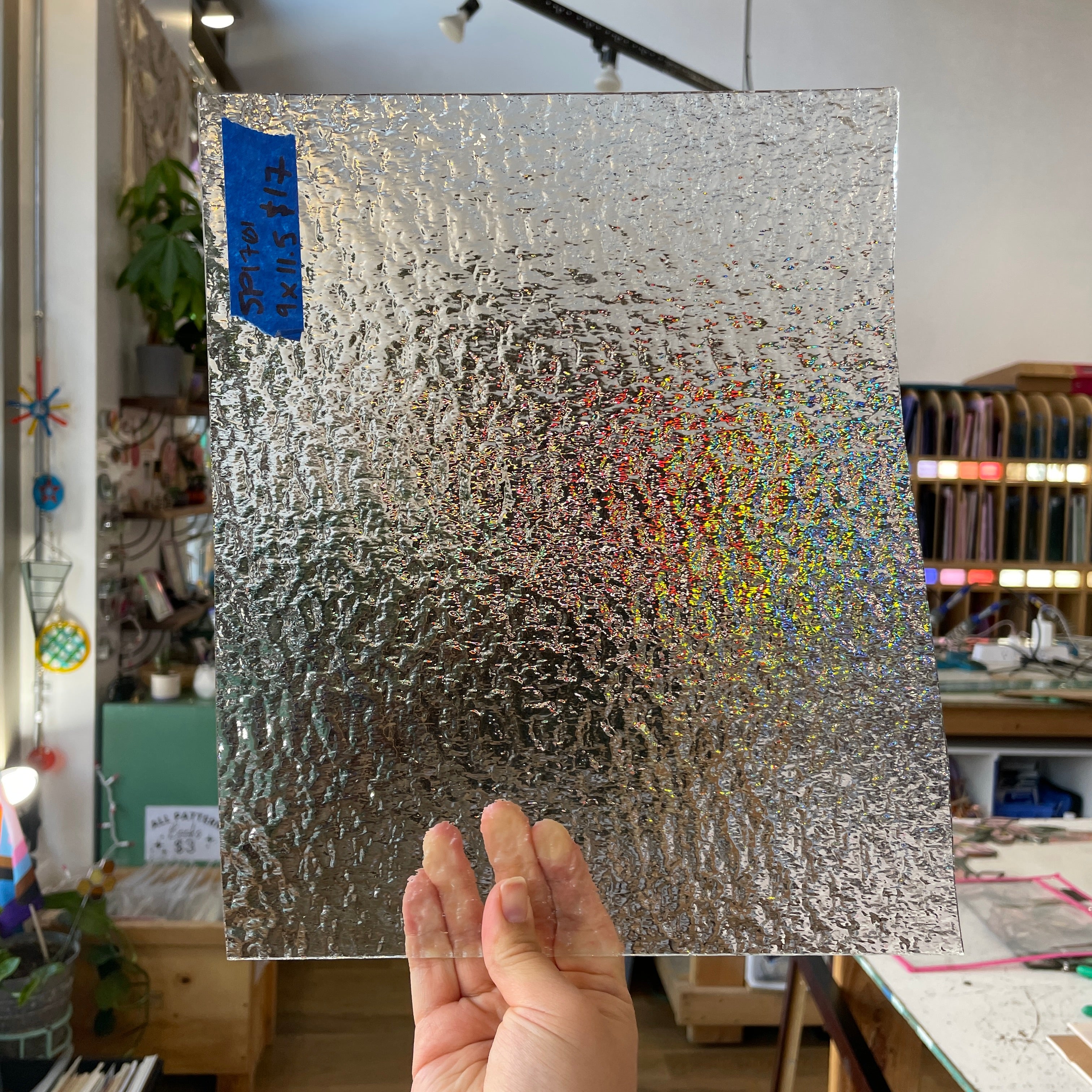 Clear Granite Spectrum Sheet Glass Colorado Glassworks SP1701 (9x11.5in)