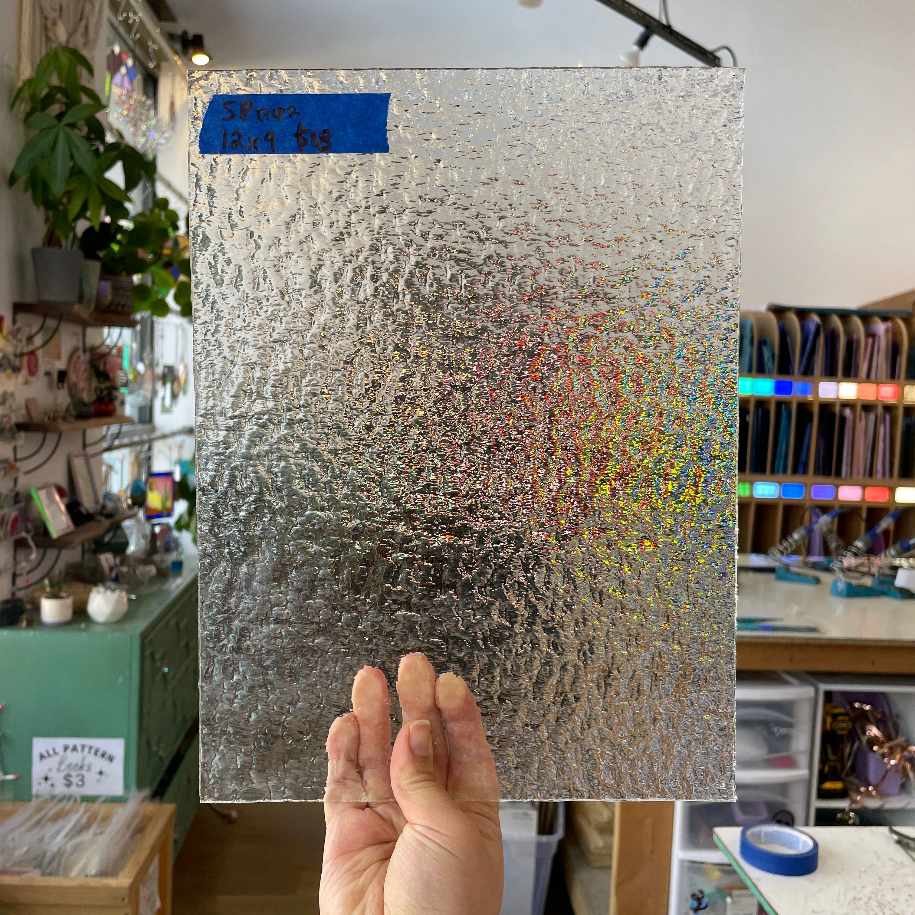 Clear Granite Spectrum Sheet Glass Colorado Glassworks SP1702 (12x9in)