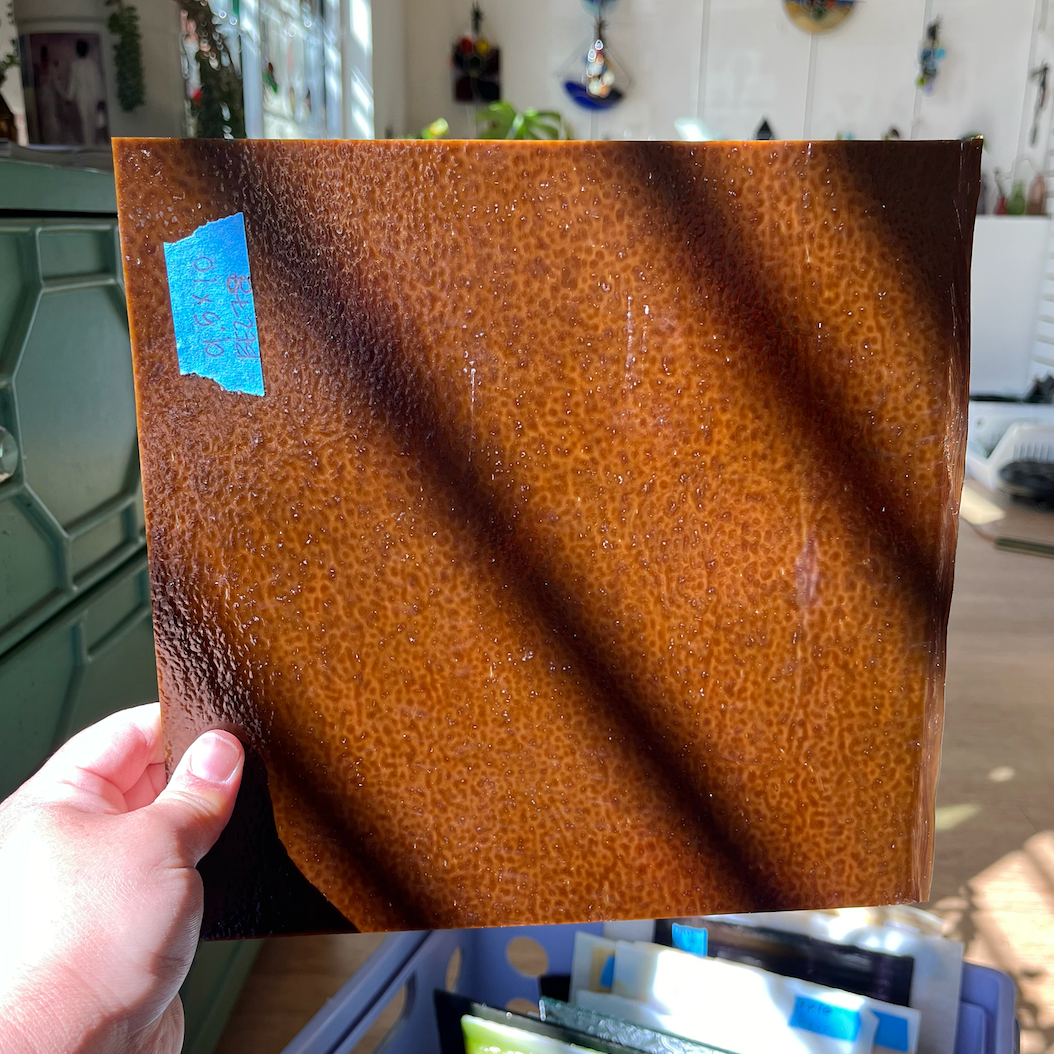 Dark Woodland Brown Bullseye Fusible 90 COE (BE 0203 30F) Sheet Glass Colorado Glassworks