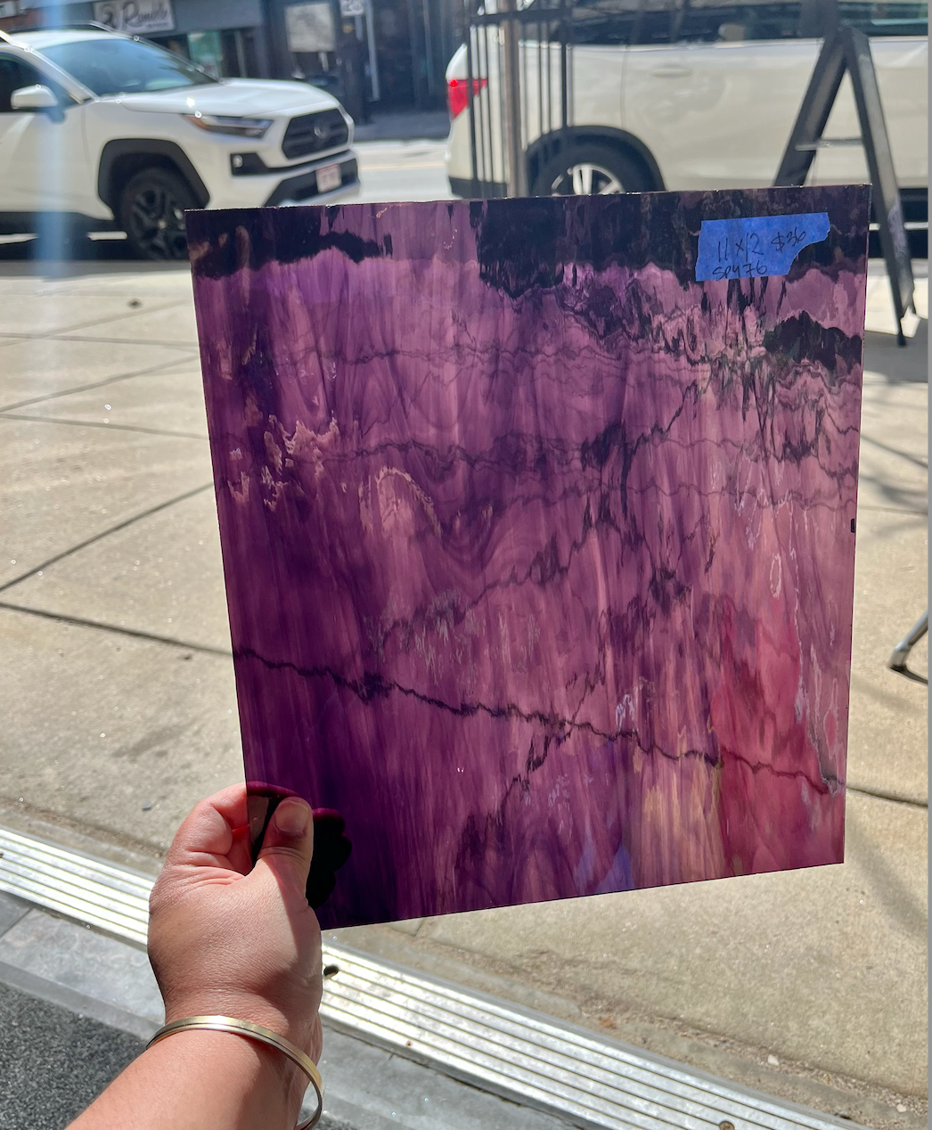 Dark Purple Wispy Waterglass Oceanside Sheet Glass Colorado Glassworks   