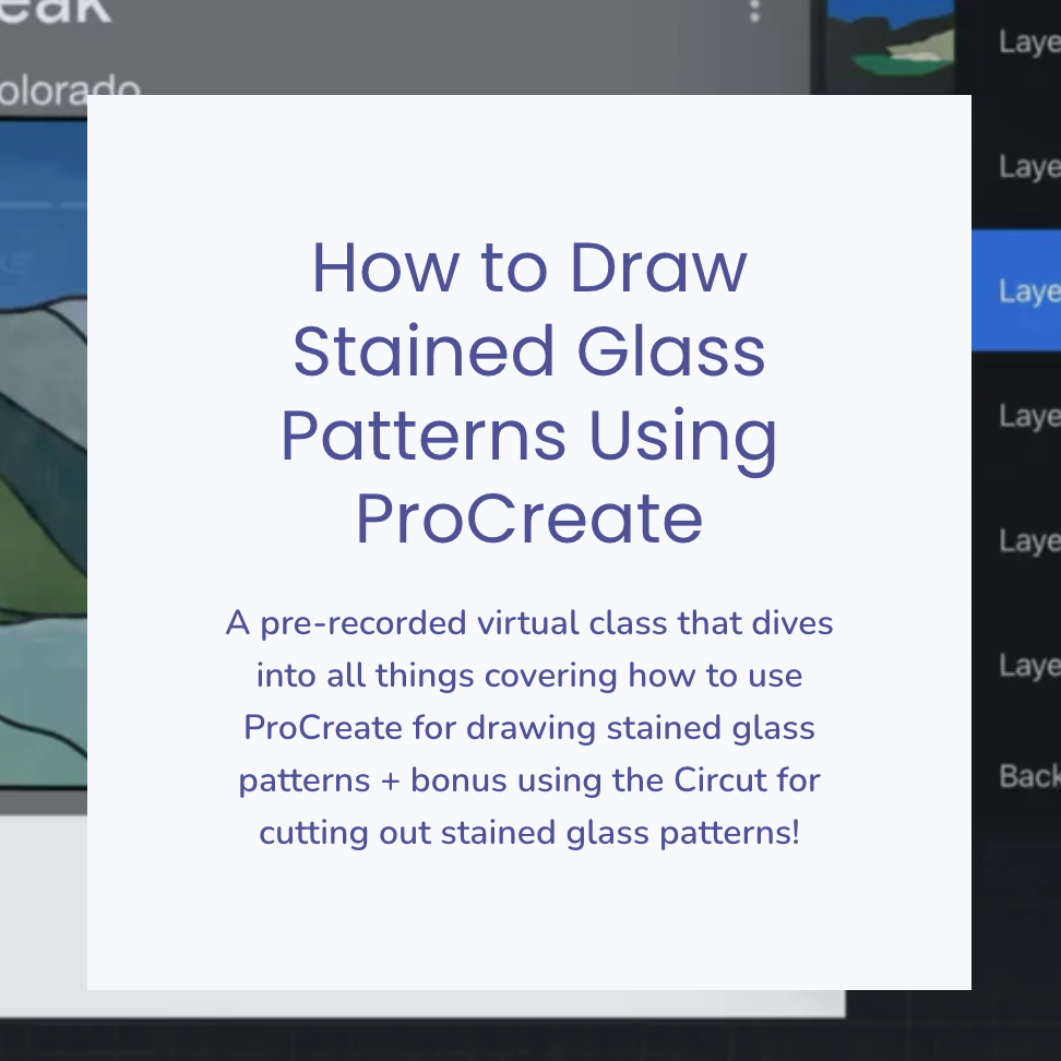 Online Class: How to Draw Stained Glass Patterns Using ProCreate Tools Colorado Glass Works