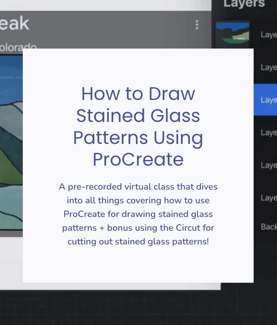 Online Class: How to Draw Stained Glass Patterns Using ProCreate Tools Colorado Glass Works