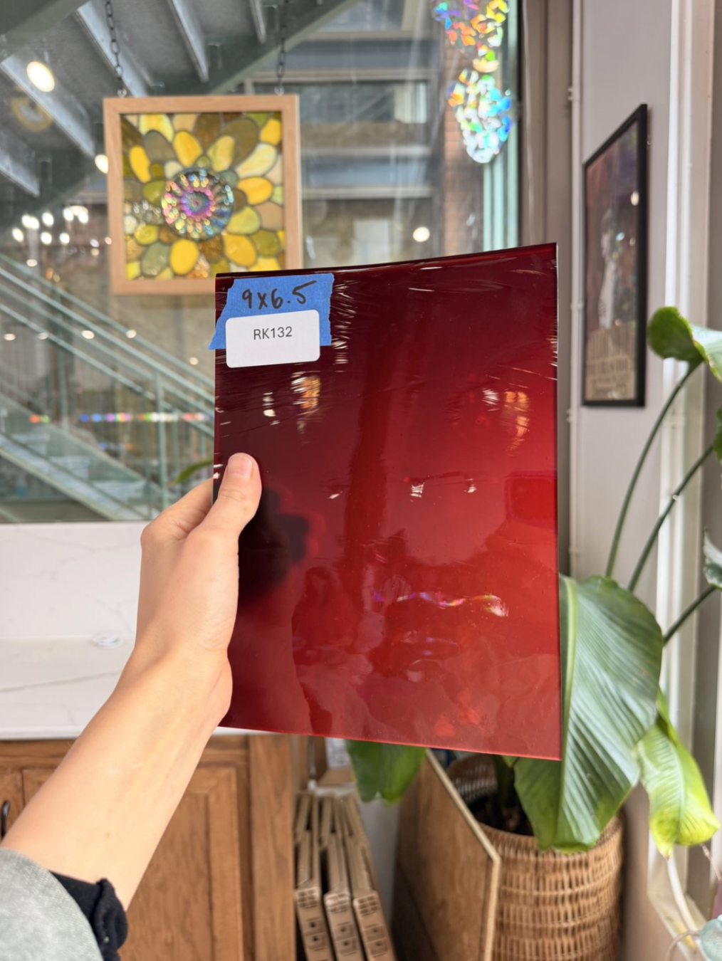 Red Gradient on Clear Lamberts Flash Glass Sheet Glass Lamberts Glass