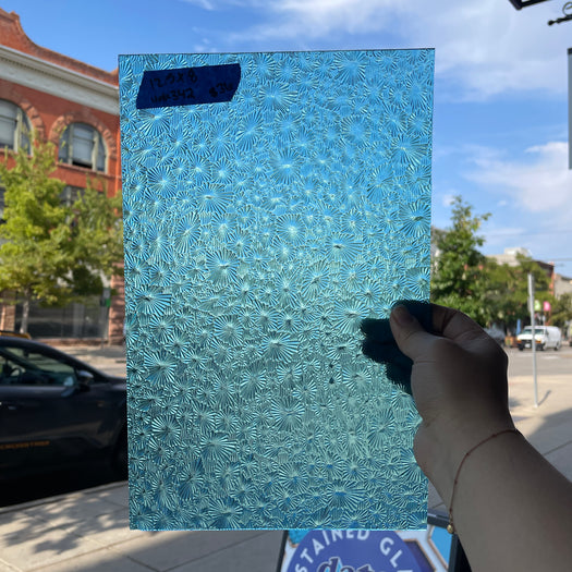 Bright Blue Starburst Transparent Colorado Glassworks