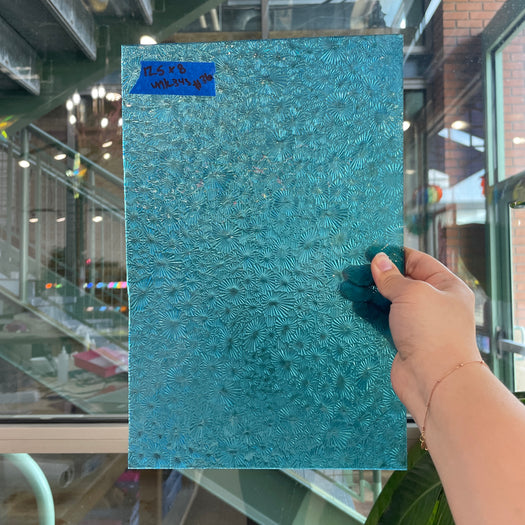 Bright Blue Starburst Transparent Colorado Glassworks