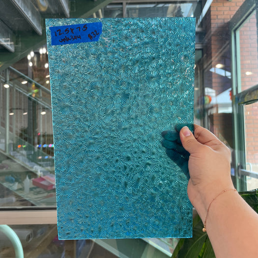 Bright Blue Starburst Transparent Colorado Glassworks