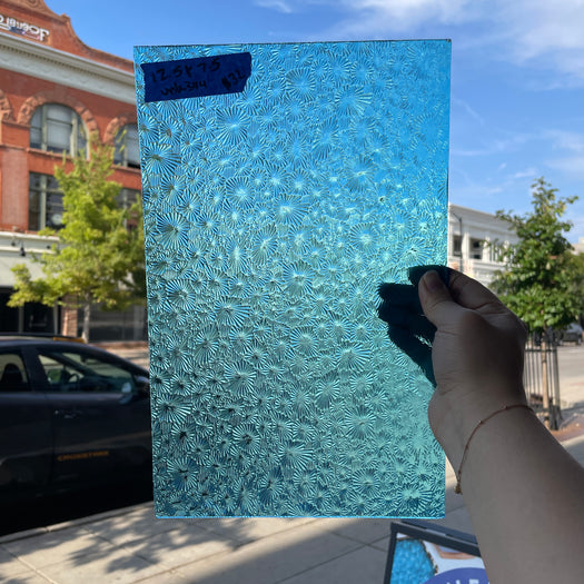Bright Blue Starburst Transparent Colorado Glassworks