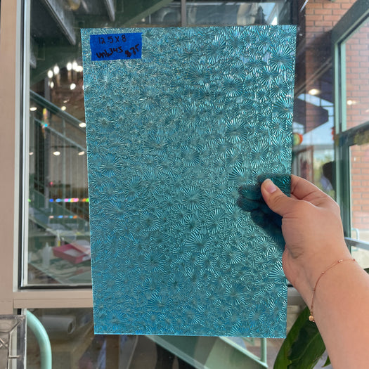 Bright Blue Starburst Transparent Colorado Glassworks