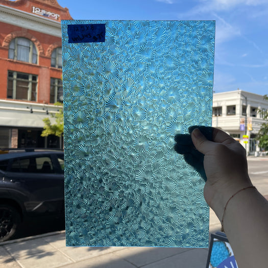 Bright Blue Starburst Transparent Colorado Glassworks