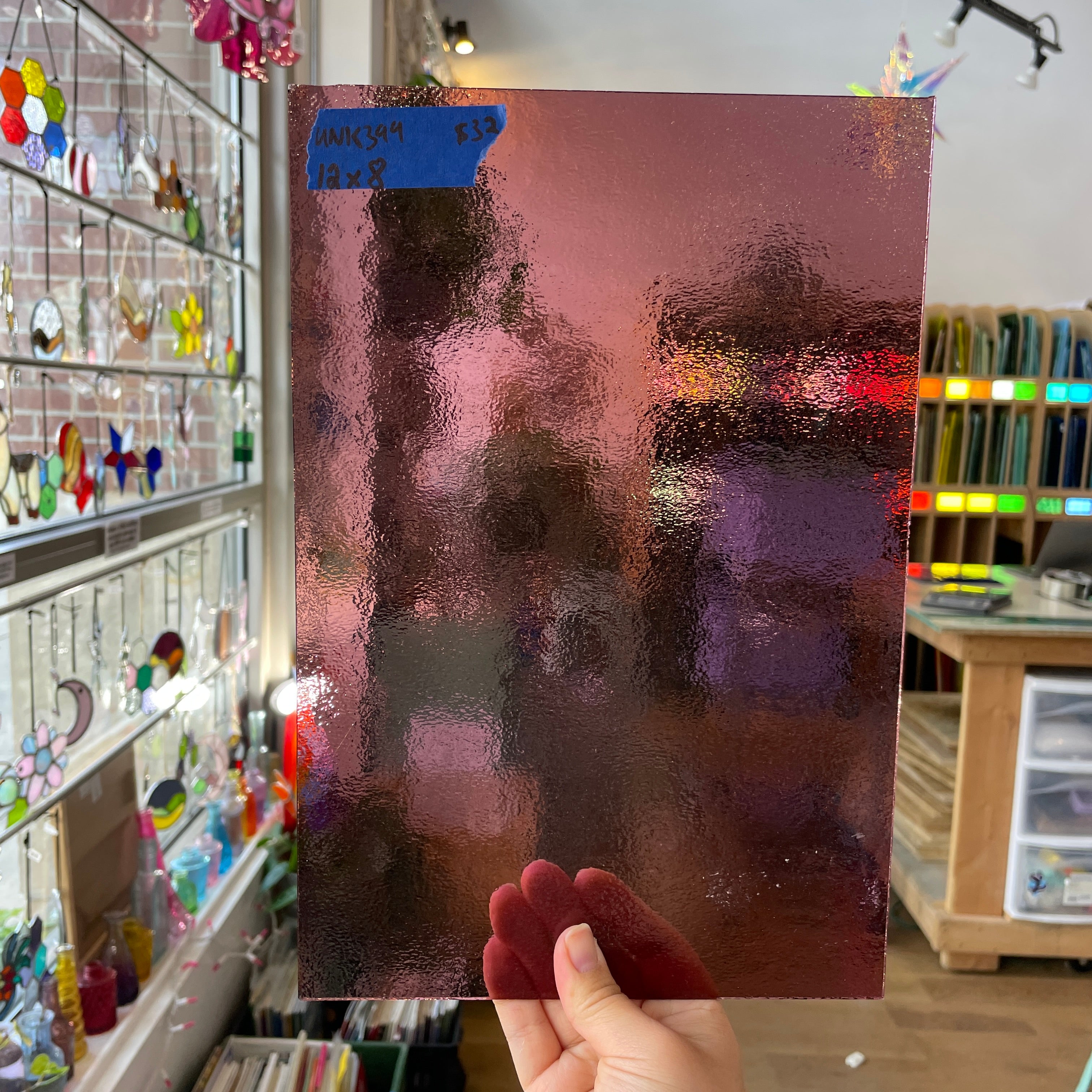 Light Boysenberry Purple Transparent Sheet Glass Colorado Glassworks