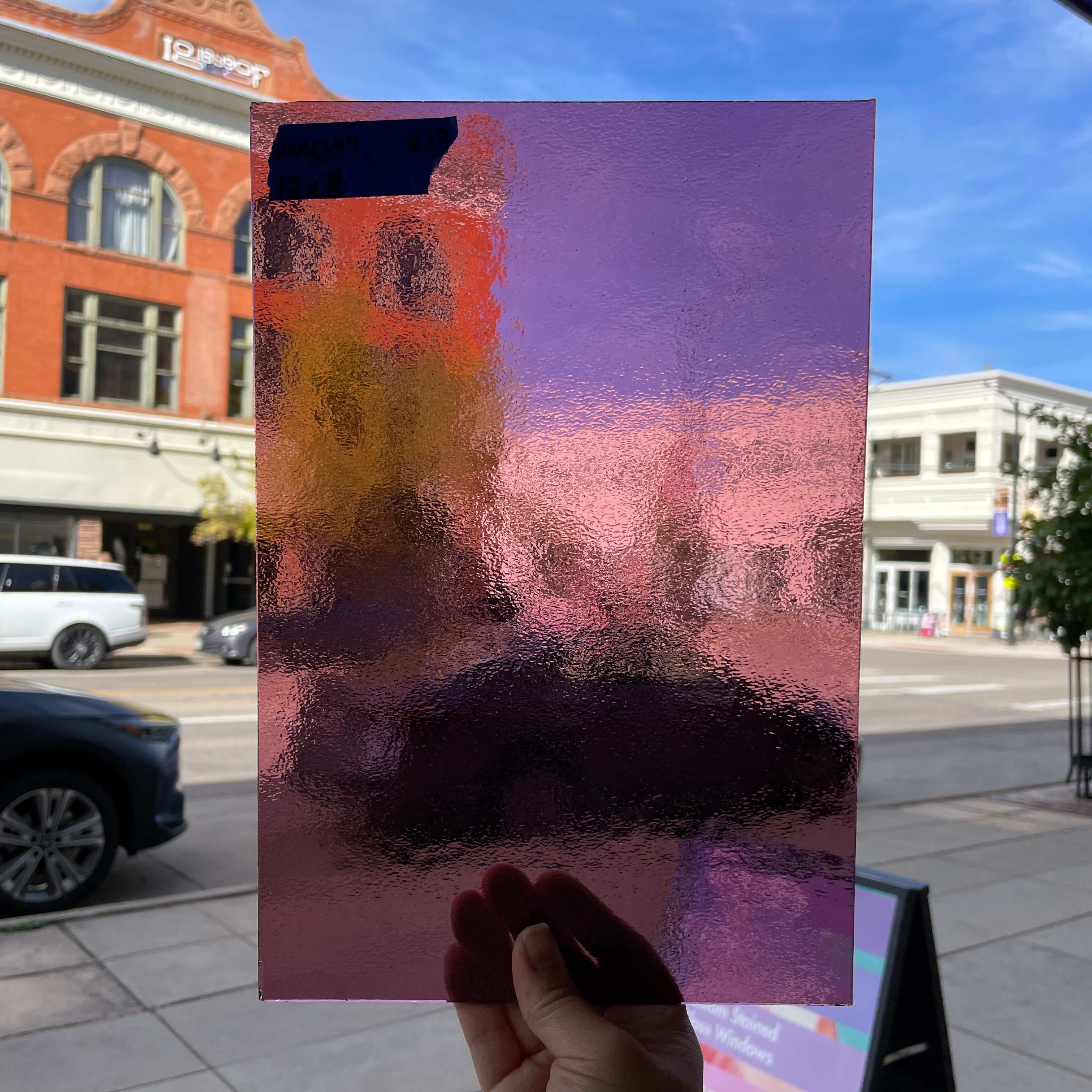 Light Boysenberry Purple Transparent Sheet Glass Colorado Glassworks