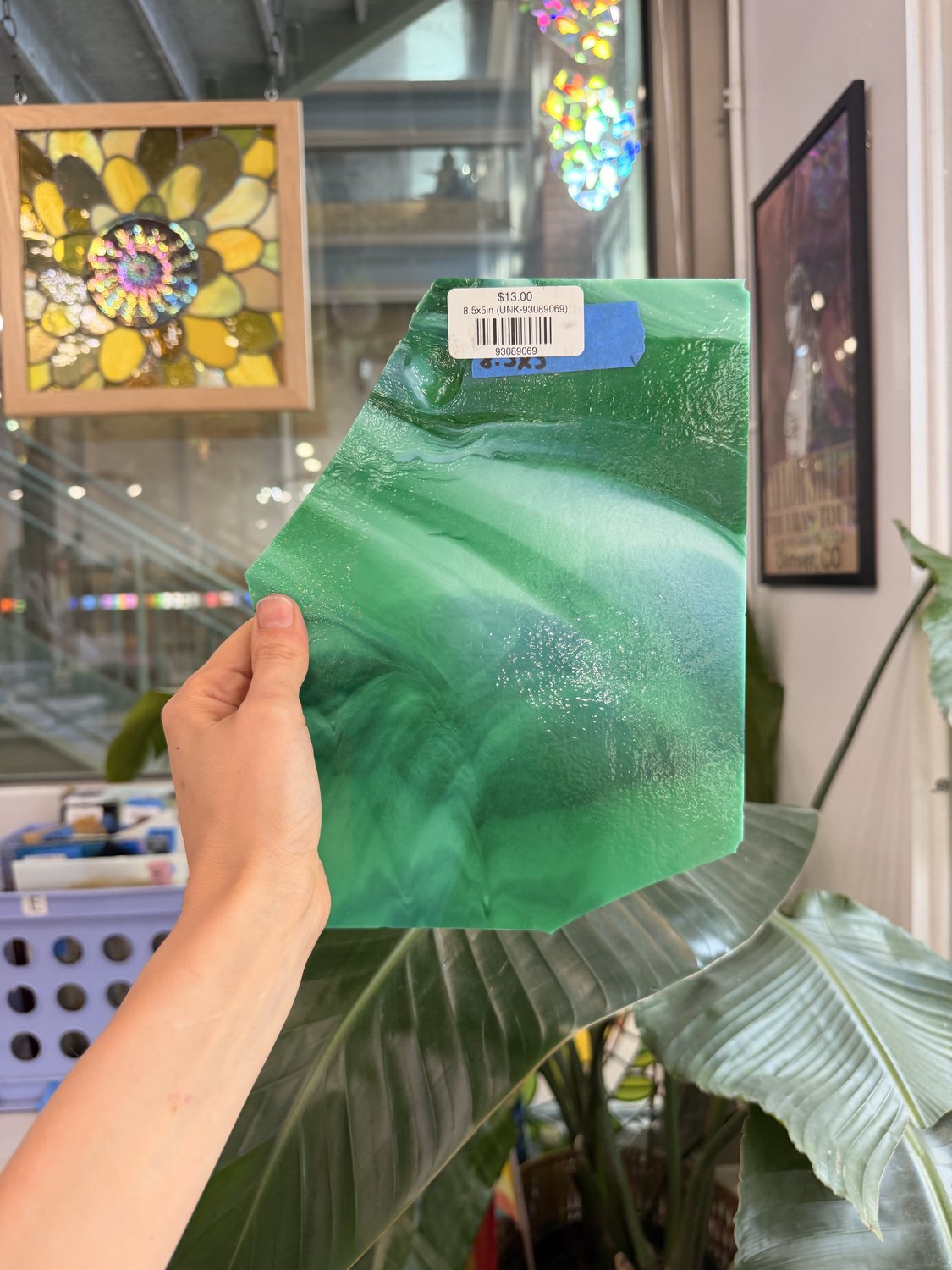 Green White Wispy