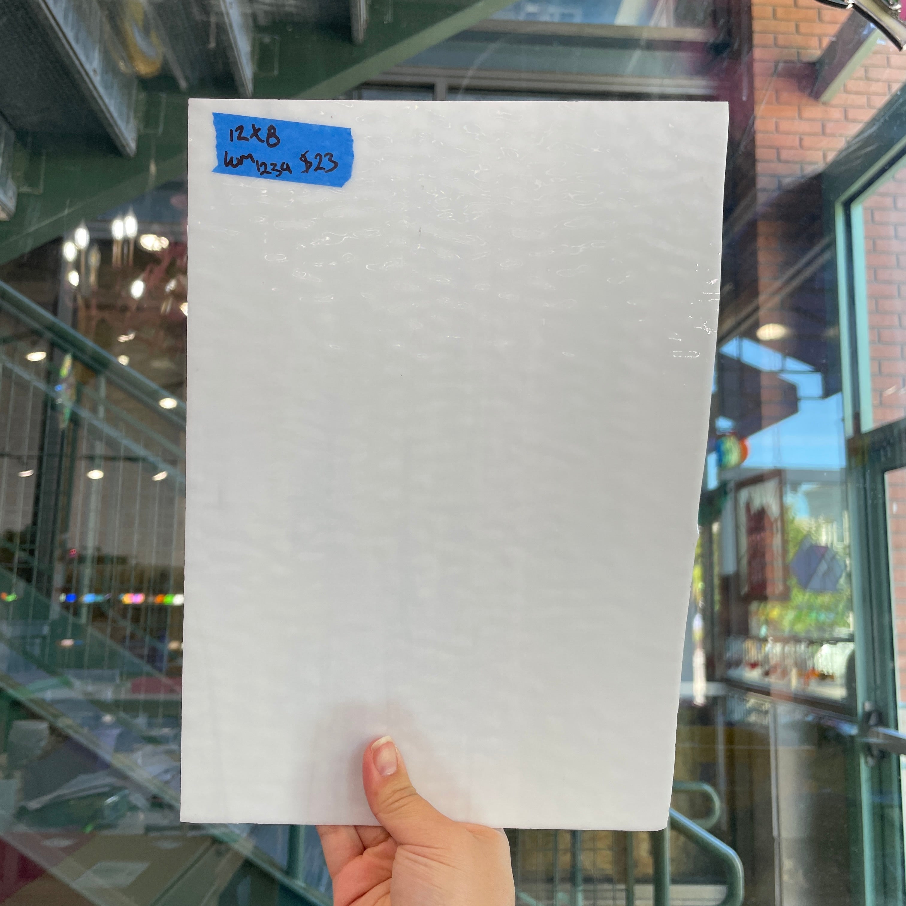 White Opaque Textured Wissmach Sheet Glass Colorado Glassworks