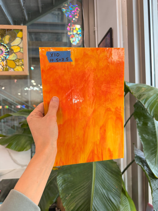 Vintage Orange Yellow Mixed Armstrong Sheet Glass Armstrong Glass Default Title