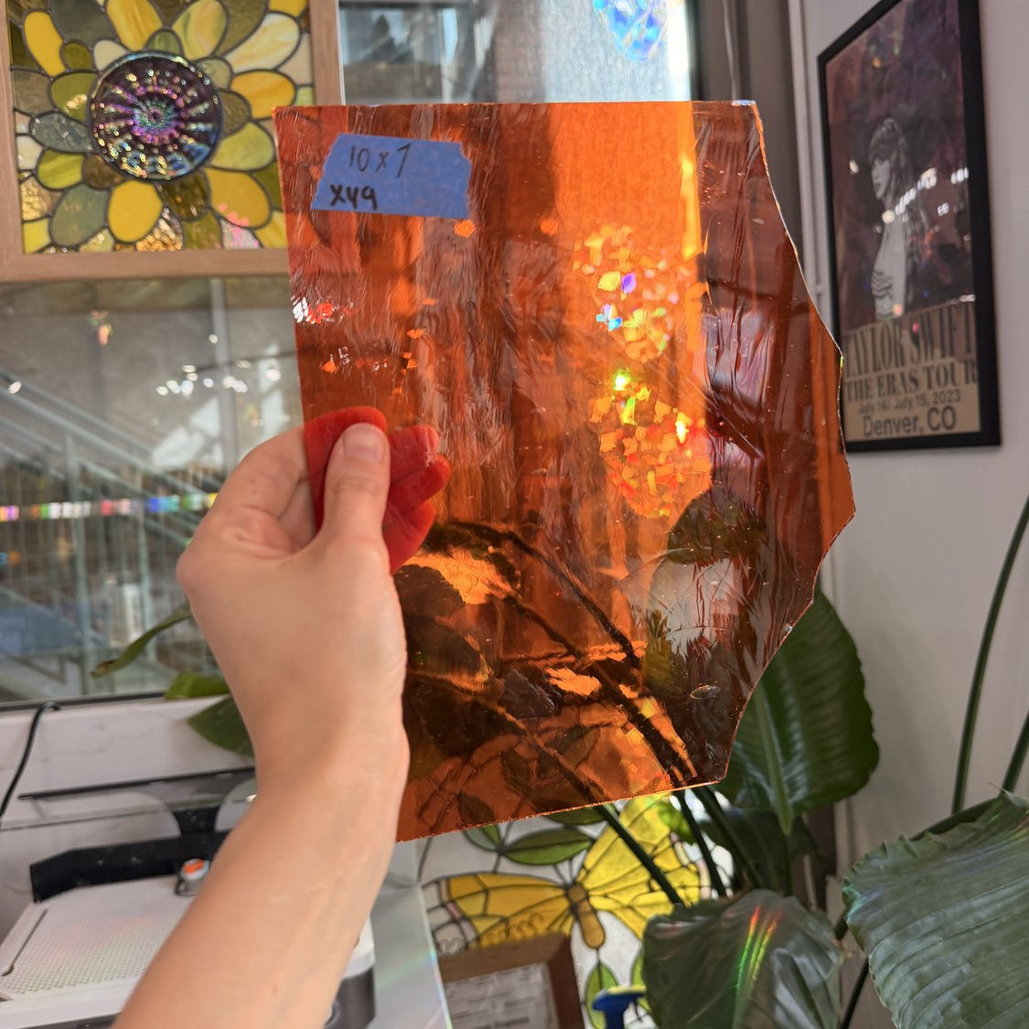 Orange Mouthblown GNA Sheet Glass Mouth Blown Glass Default Title