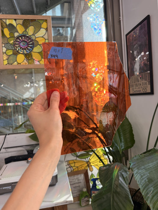 Orange Mouthblown GNA Sheet Glass Mouth Blown Glass Default Title