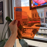 Orange Mouthblown GNA Sheet Glass Mouth Blown Glass