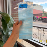 Rocky Mountain Sky Iridescent Blue White Wispy Bullseye Fusible 90 COE Fusible Sheet Glass Bullseye Glass