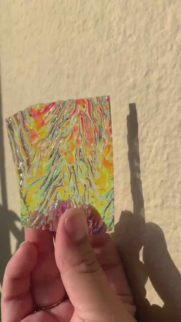Dichroic Scrap Pack 96 and 90 COE Fusible and perfect for stained glass, mosaic, fusing, and more glass projects! Colorado Glass Works