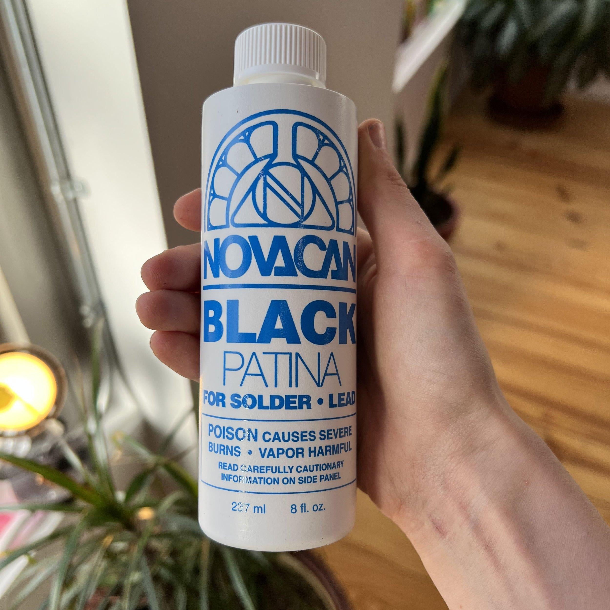 Novacan Black Patina for Solder - 8oz Tools Colorado Glassworks   