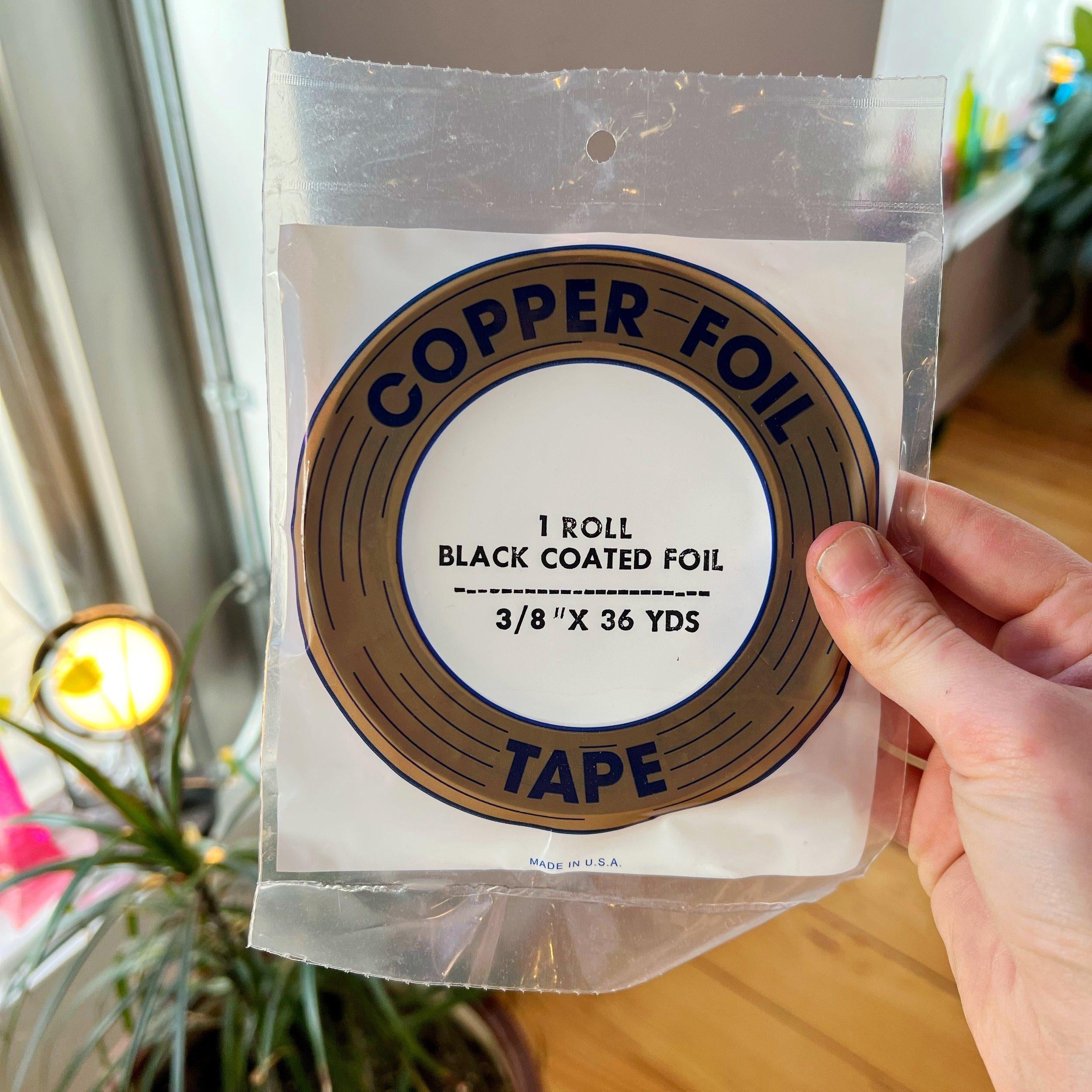 Black Backed OR Copper Backed Copper Foil Tape (both backings carried - pick size and backing on listing) Tools Colorado Glassworks   