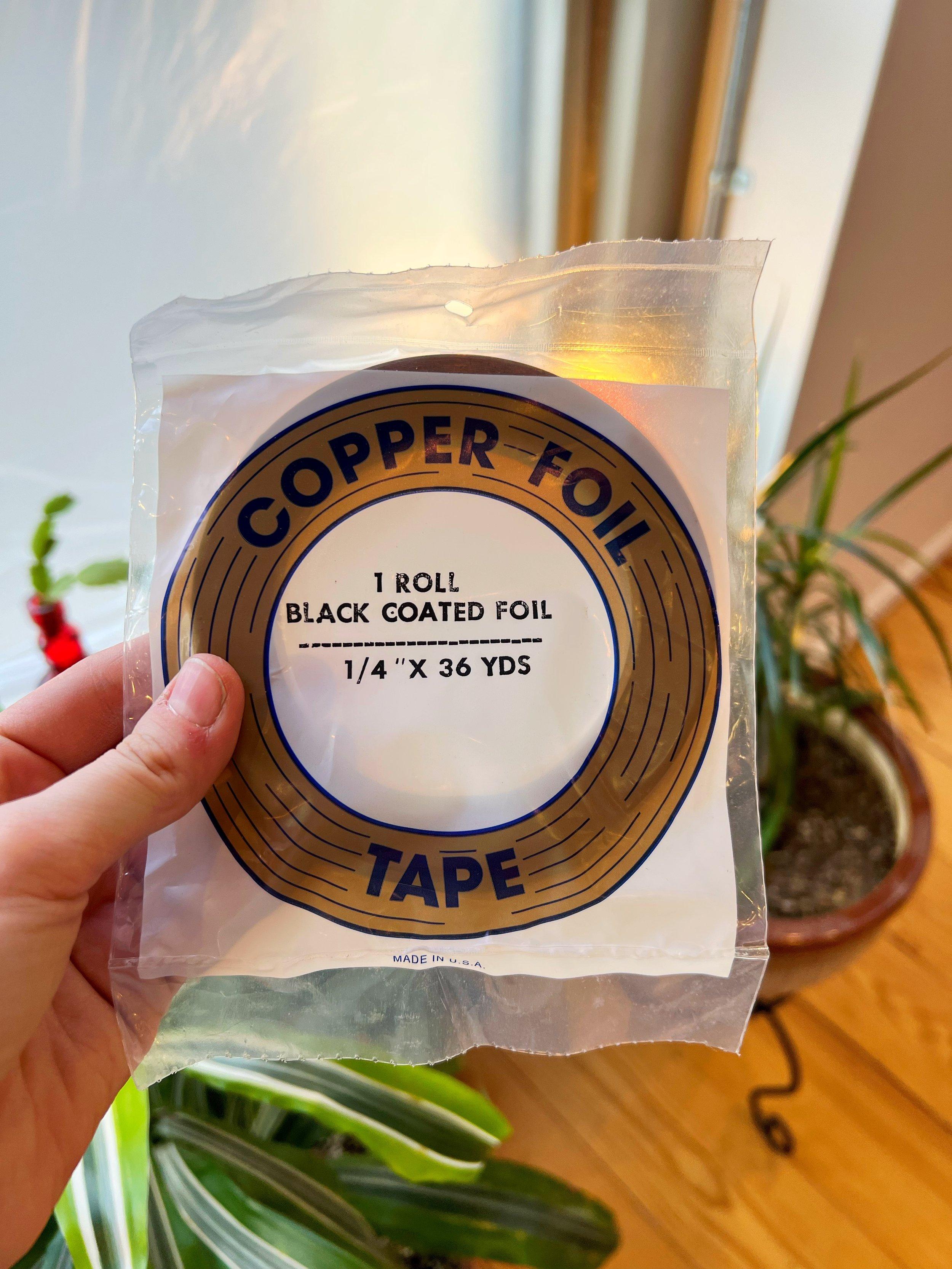 Black Backed OR Copper Backed Copper Foil Tape (both backings carried - pick size and backing on listing)