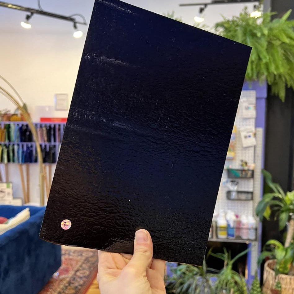 Black Opaque Bullseye 90 COE Sheet Glass Colorado Glassworks