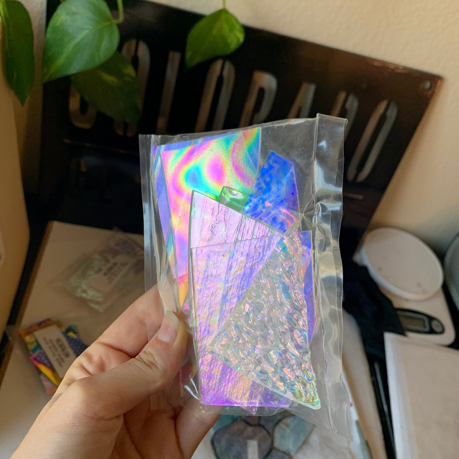 Dichroic Glass Scrap Pack – Fusible Glass for Fusing, Jewelry & Mosaic Projects