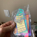 Dichroic Scrap Pack 96 and 90 COE Fusible and perfect for stained glass, mosaic, fusing, and more glass projects!