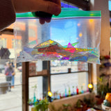 Clear Dichroic Scrap Glass Seconds - great for mosaics, jewelry, and small accents in stained glass pieces (free US shipping)