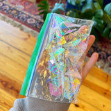 Clear Dichroic Scrap Glass Seconds - great for mosaics, jewelry, and small accents in stained glass pieces (free US shipping)