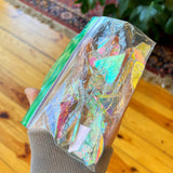 Clear Dichroic Scrap Glass Seconds - great for mosaics, jewelry, and small accents in stained glass pieces (free US shipping)