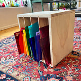 Made to order Stained Glass Storage Shelf (variety of sizes) - made in the USA, real wood, pre-built, and FREE shipping anywhere in the US!!  Colorado Glass Works   
