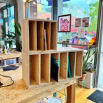Made to order Stained Glass Storage Shelf (variety of sizes) - made in the USA, real wood, pre-built, and FREE shipping anywhere in the US!!  Colorado Glass Works   