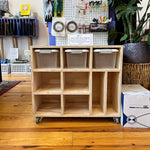 Made to order Stained Glass Storage Shelf (variety of sizes) - made in the USA, real wood, pre-built, and FREE shipping anywhere in the US!!  Colorado Glass Works   