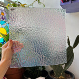 Clear Granite Iridescent Oceanside Fusible 96 COE (OGT 100GIRF) Sheet Glass Colorado Glass Works