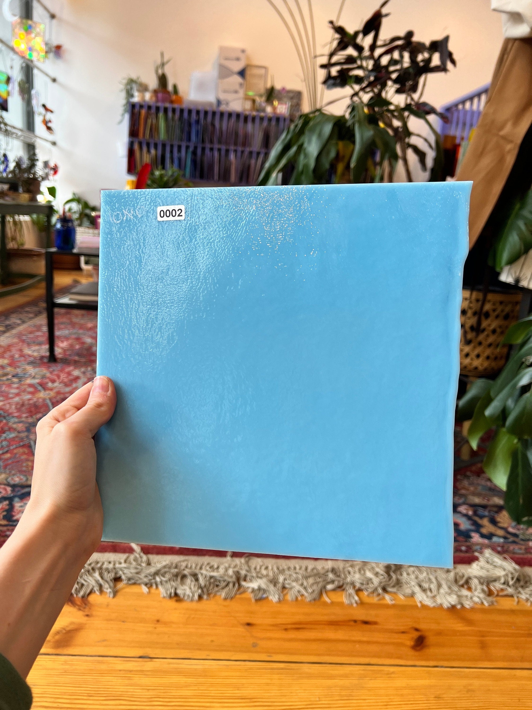 Baby Blue Bullseye 90 COE (000104-0030-F) Sheet Glass Colorado Glassworks