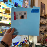 Baby Blue Bullseye 90 COE (000104-0030-F) Sheet Glass Colorado Glassworks