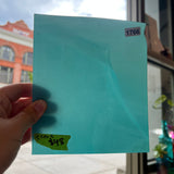 Teal Lamberts Mouth Blown Sheet Glass Colorado Glassworks   
