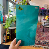 Teal Lamberts Mouth Blown Sheet Glass Colorado Glassworks 1795  