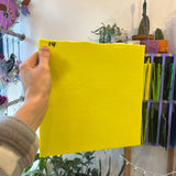 Bullseye Bright Citrus Yellow Sheet Glass Colorado Glassworks   
